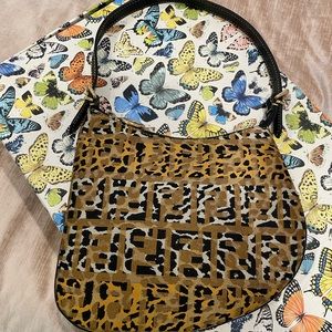 Fendi Vintage Leopard & Zebra Shoulder Bag